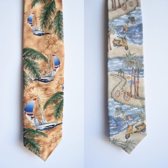 Set of 4 100% Silk Tropicalo Ties by Tango - Picture 5 of 10
